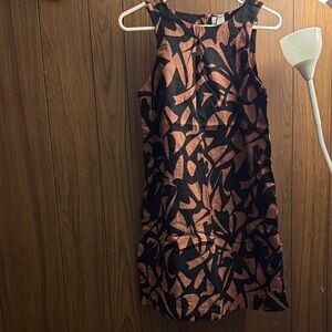 A New Day Black and Pink Patterned Mini Dress